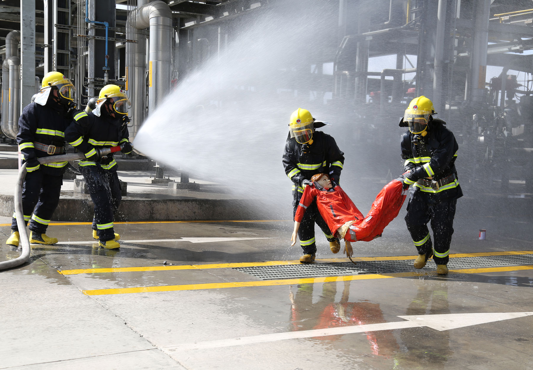 ”Safe Production，Alarm bell”-Hanas LNG Plant and Hanas Logistics jointly carry out emergency fire drills