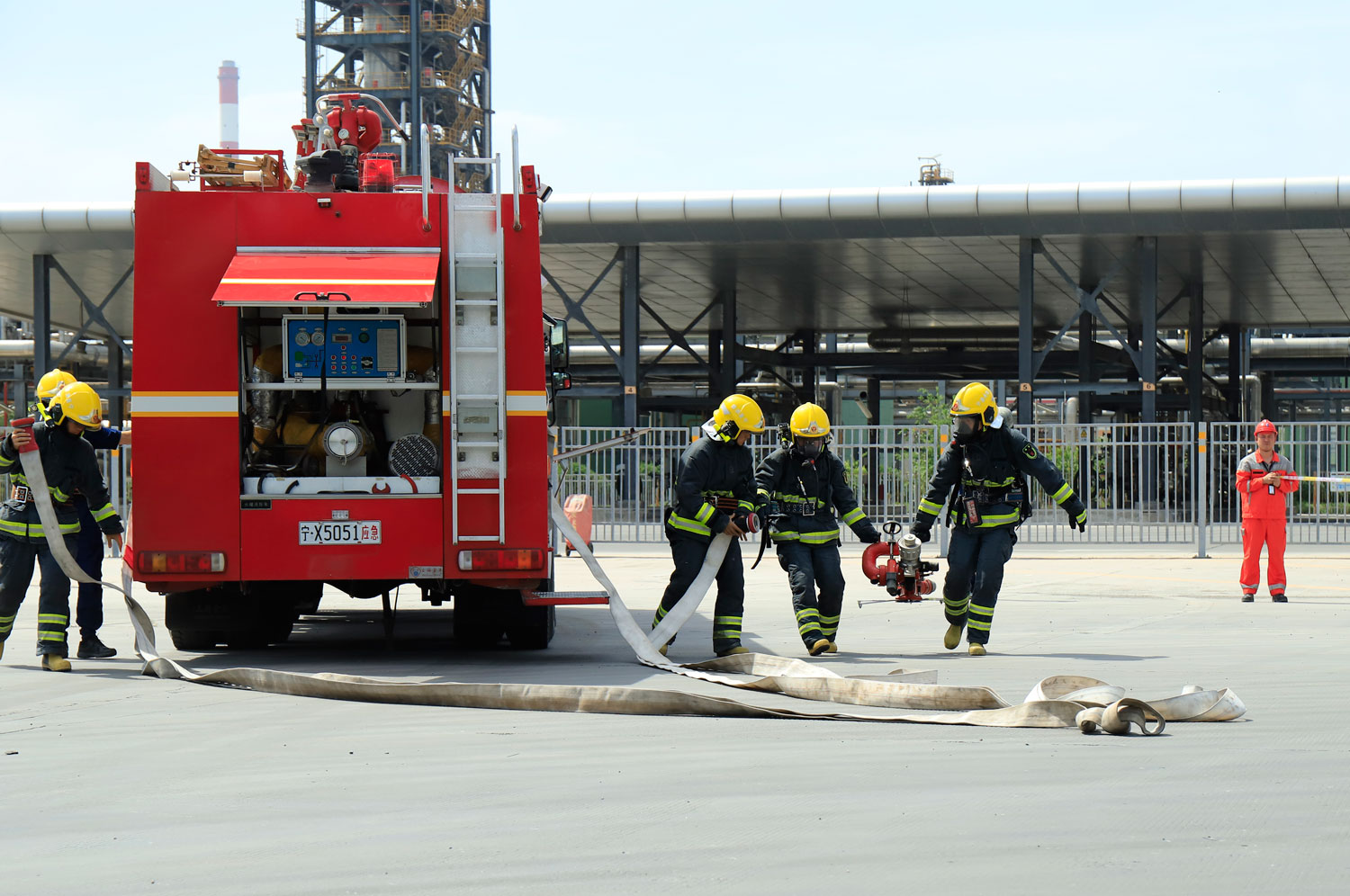 Government-enterprise joint fire drill and joint emergency linkage mechanism