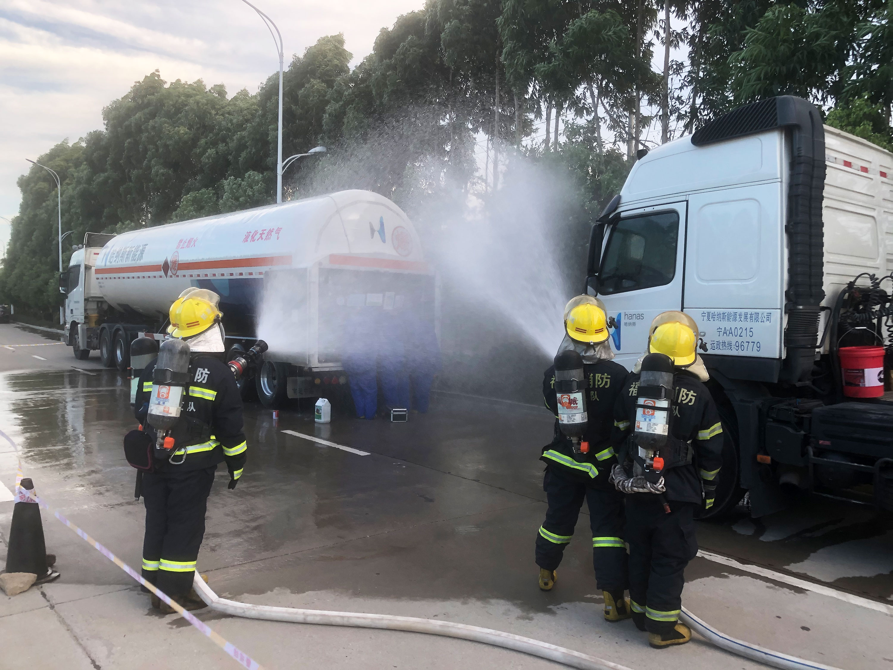 Hanas Logistics Putian Office and Putian City Fire Brigade carried out emergency drills